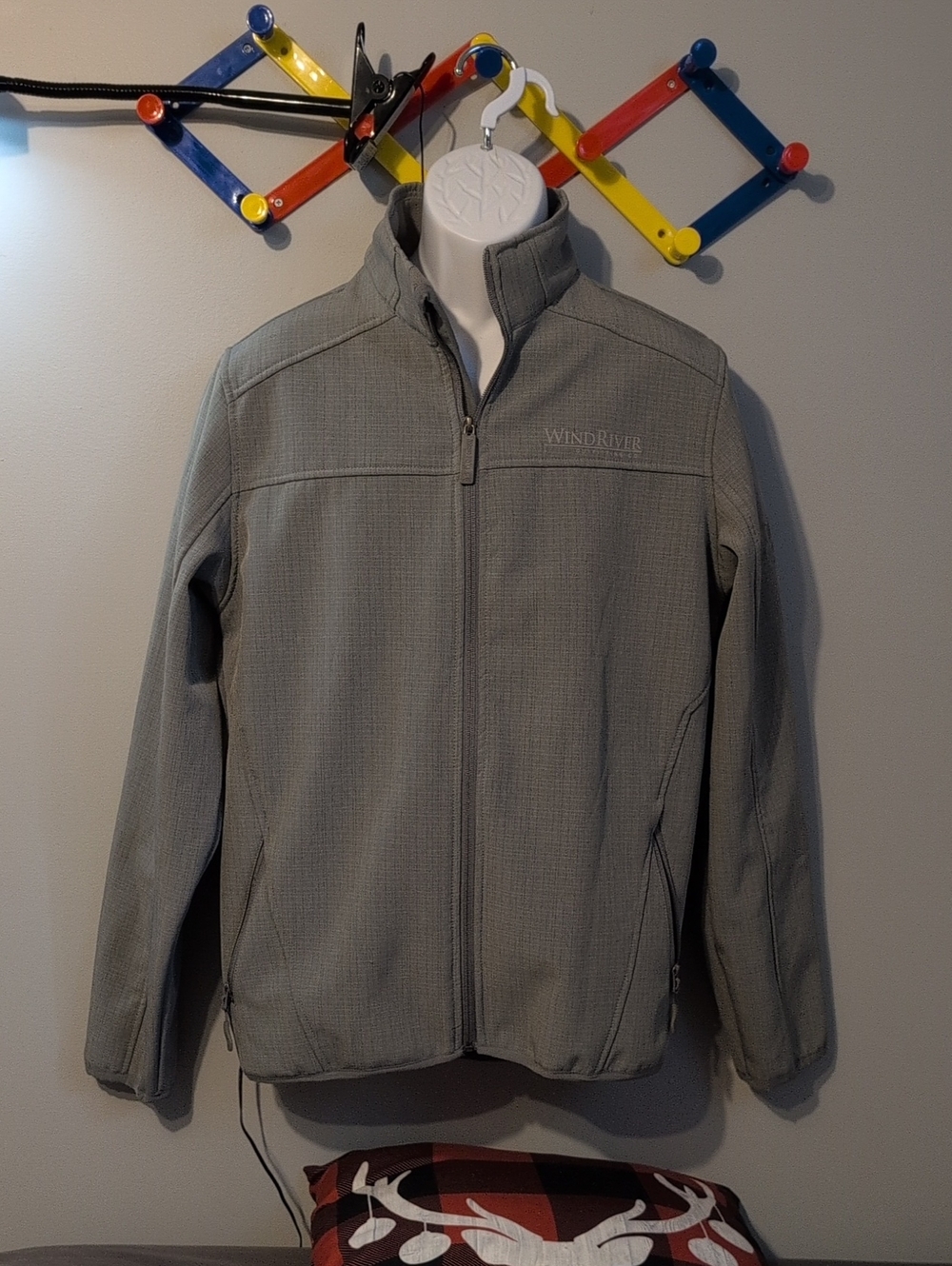 WindRider Men's Gray Windbreaker Jacket - Full Zip